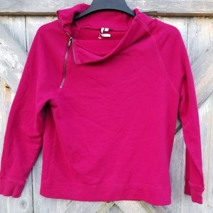 Calvin Klein Pink Sweatshirt with zip shoulder